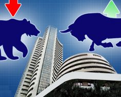 Sensex extends losses, Nifty below 10,400 as Brent crude trades above $70/bbl